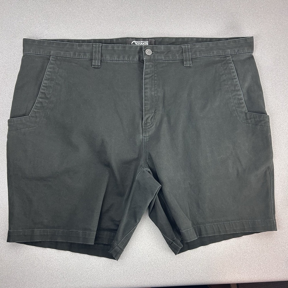 Mountain Khakis Mens Shorts Sz 44 Teton Twill Gray Outdoor 8" Inseam Classic Fit